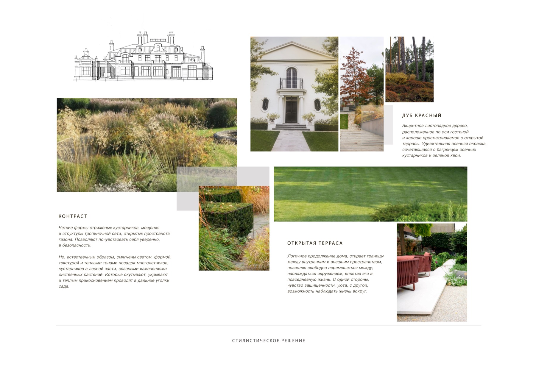 Presentation sheet from The Estate Garden